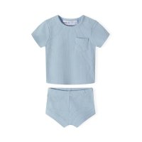 17BABY 24B: 2 Piece Ribbed Top & Short Set (NB-6 Months)